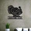 Metal Turkey Wall Art Thanksgiving Decor Farmhouse Sign Autumn Home Gift