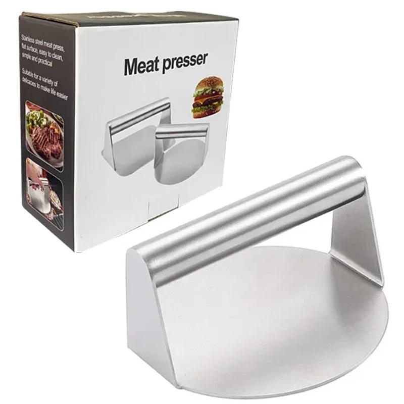 Edelstahl Smash Burger Presse Hamburger Patties Fleischstampfer Kreisförmige Fleischpresse Form für Feinkost Fleisch Küchenzubehör