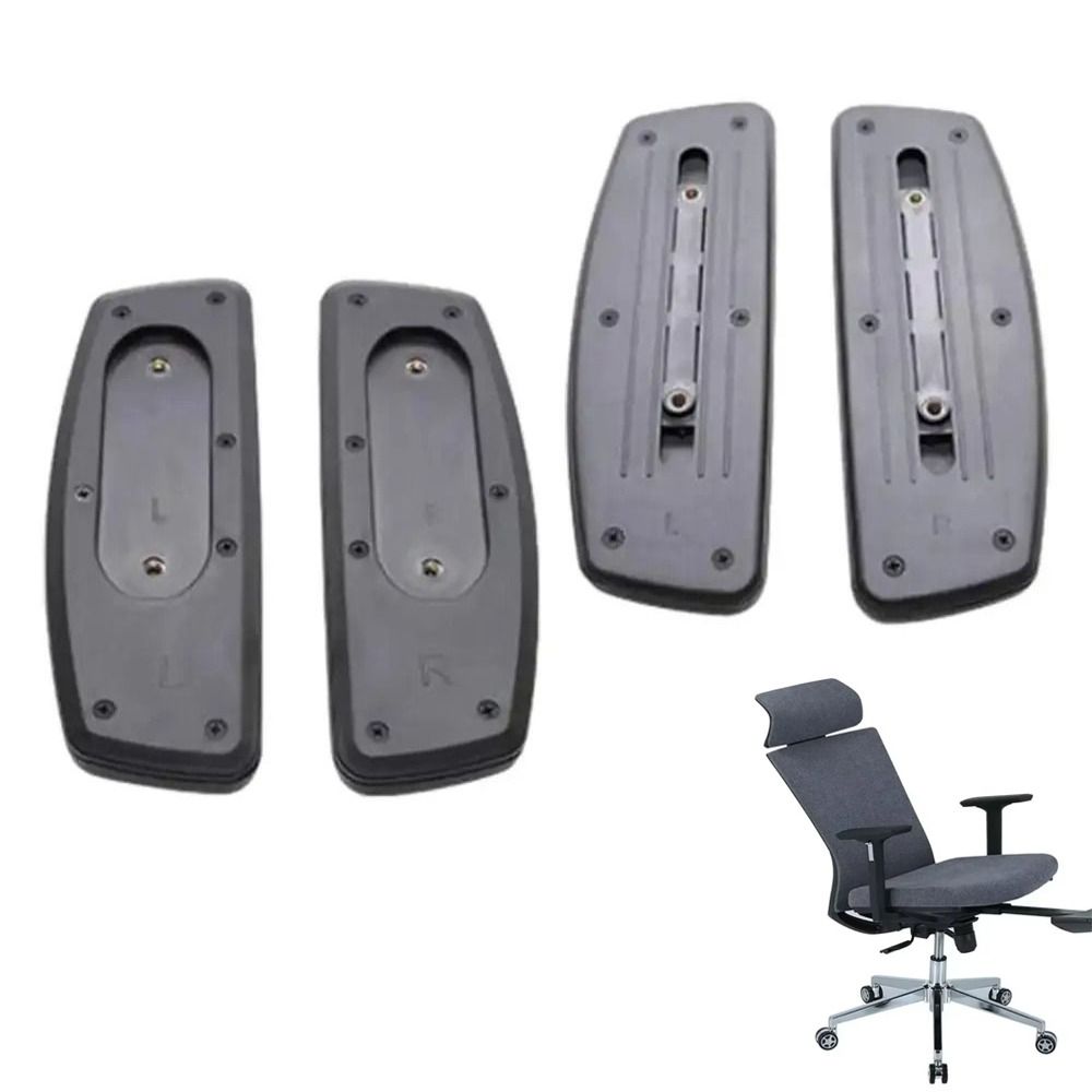 1Pair Fixed/Sliding Mount Desk Chair Arm Pads Gaming Chair Armrest for Single Person Chair