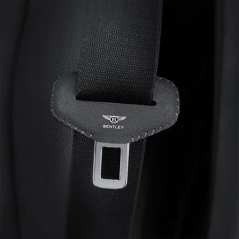

2Pcs Suede Car Safety Belt Buckle Plug Cover Protector Case For Bentley Flying Spur Continental GT Bentayga Mulsanne Accessories