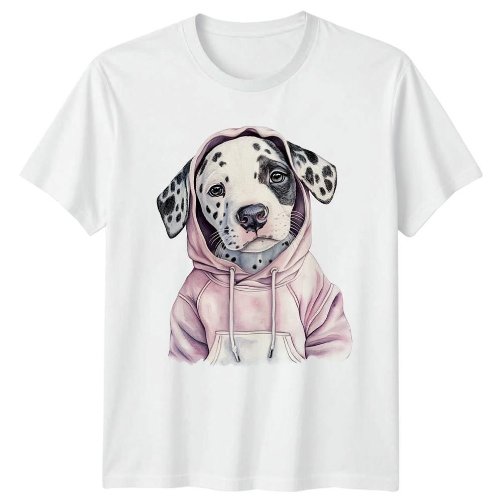 Dalmatian Puppy Dog Wearing Pink Unisexs TShirt Dalmatian Dog Lover Gift For Her S