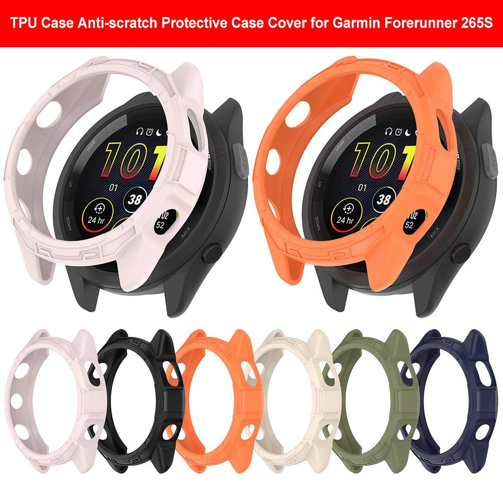 TPU Case Shockproof Protector Case Shell Anti-scratch Bumper Protector Shell for Garmin Forerunner 265/Garmin Forerunner 265S