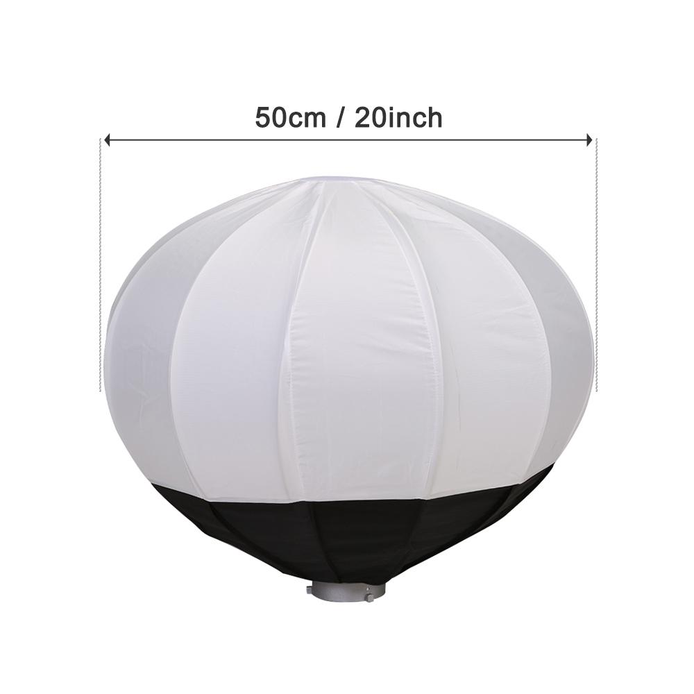 NiceFoto 50cm/20inch Foldable Lantern Style Softbox Ball Shape Soft Box with Bowens Mount