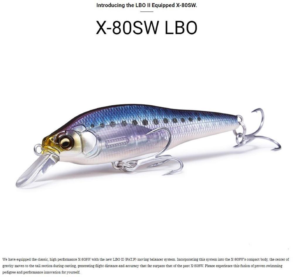 Megabass X-80 SW LBO Sinking Lure GG Golden Lime OB (9789)