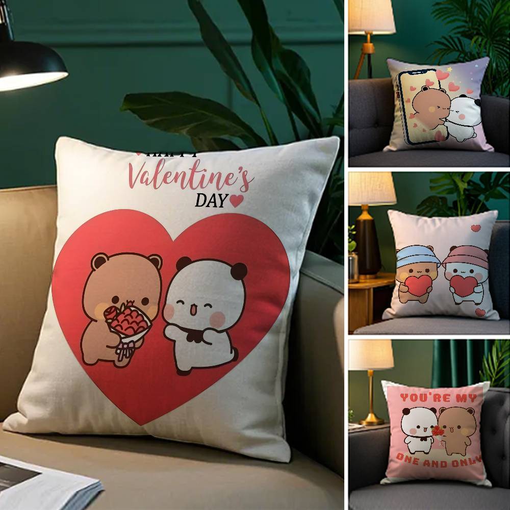 Cartoon Bubu & Dudu Lovely Pillow Case Comfort Sofa Bed Silky Elegant Invisible Zipper Decorative Cushion Cover