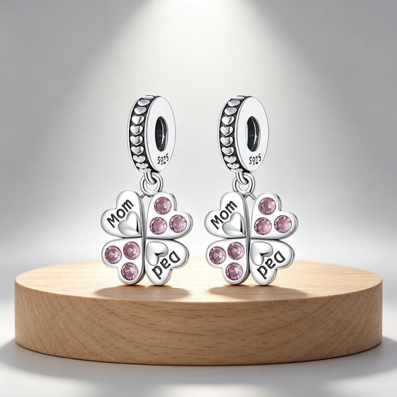 925 Silver Family Creative Charms Pendant For Women Fit Bracelet DIY Birthday Party Jewelry Gifts