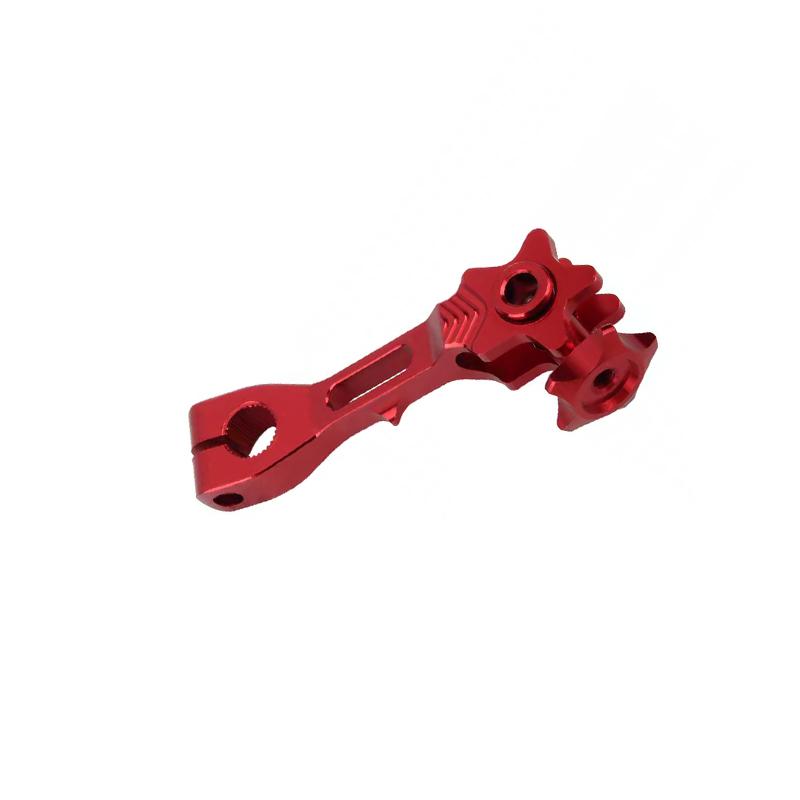 Universal Motorcycle CNC Aluminum Rear Brake Rocker Arm Adjustable Brake Tension Refit Lever Dirt Bike Pit Bike Off-Road Racer красный