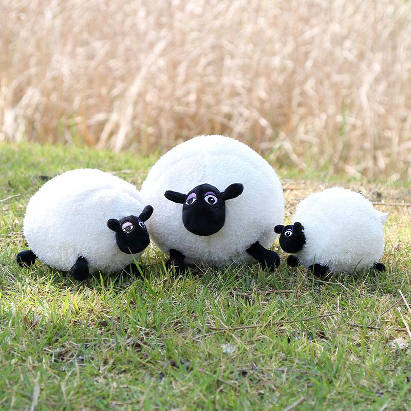 Tongue-out Shaun the Sheep Doll Plush Toy Lamb Puppet Chubby Sheep Cute Cartoon Children's Toy Birthday Gift