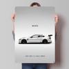 Sports Car M GT White Metal Poster Customized Wall Art Retro Vintage Tinplate Signs for Man Cave Home Decor Items Coffee Bar