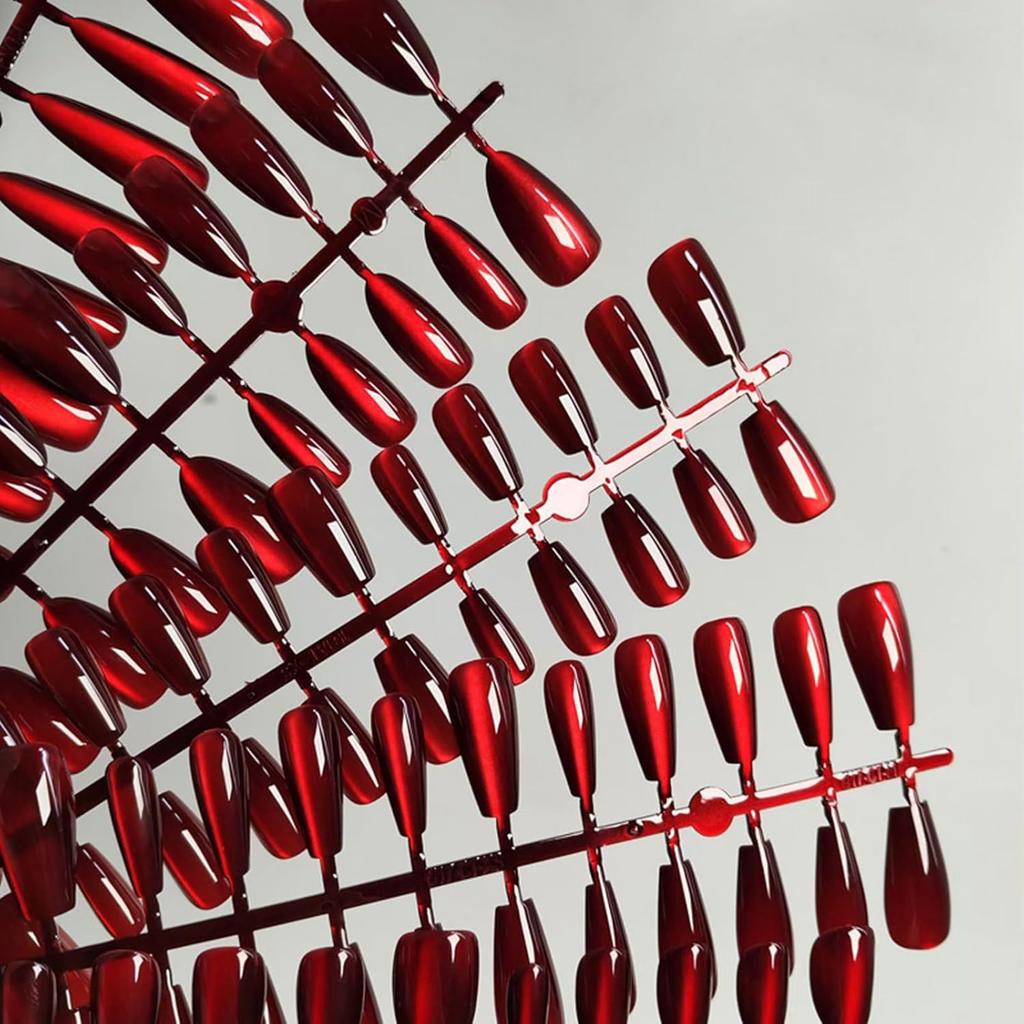 30 Cats Eye Press On Nails Almond/Short Square/Coffin Fake Nails Acrylic False Nails Stick On Nails Glues On Nails Kits