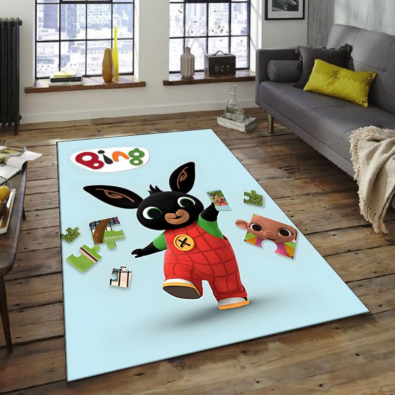 1pc Bing Bunny2 Design Area Rug - Non-Slip, Soft & Cozy Floor Mat for Living Room, Bedroom, Office - Indoor/Outdoor Decorative Carpet