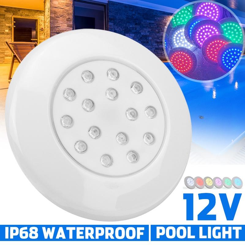 7W IP68 Waterproof 15 LED RGB Multi Color Submersible LED Underwater Night Light for Fish Tank Pond Swimming Pool Wedding Party