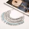 Style Ethnic Simulation Gemstone Decoration Tassel Design Women Necklace