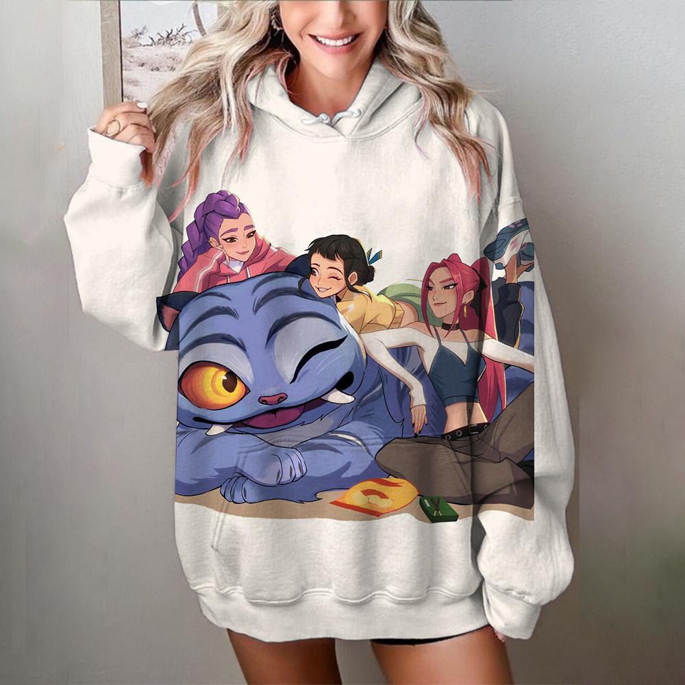 Women's Hoodie KPop Demon Hunters Sweatshirt Hood Casual Personalized Street Wear Vacation Wearing