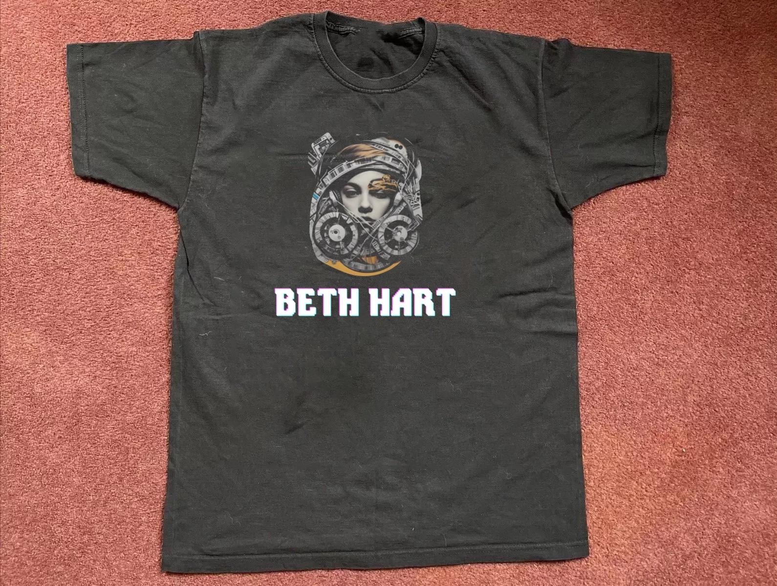 RARE! Beth Hart Logo Black Cotton Shirt All size S-5XL Unisex HL805 XXXXL