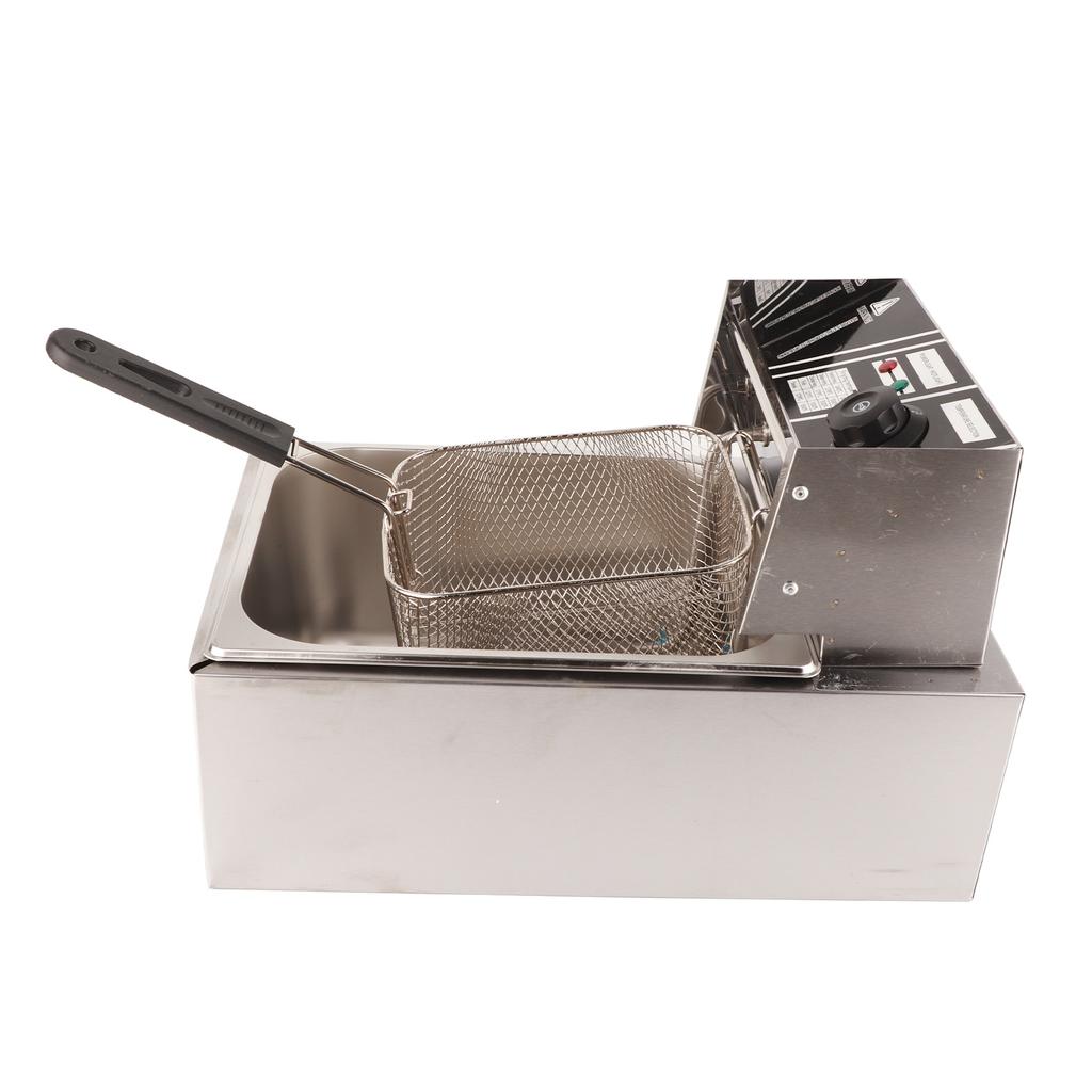 Electric Fryer Multifunctional Oil Deep Fryer Single Tank Countertop Frying Machine for Home