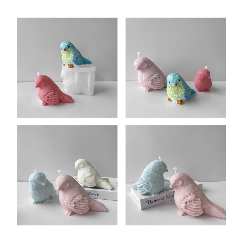 Bird Candle Silicone Mold for Handmade Desktop Decoration Gypsum Epoxy Resin Aroma Candle Mould for Home Decoration
