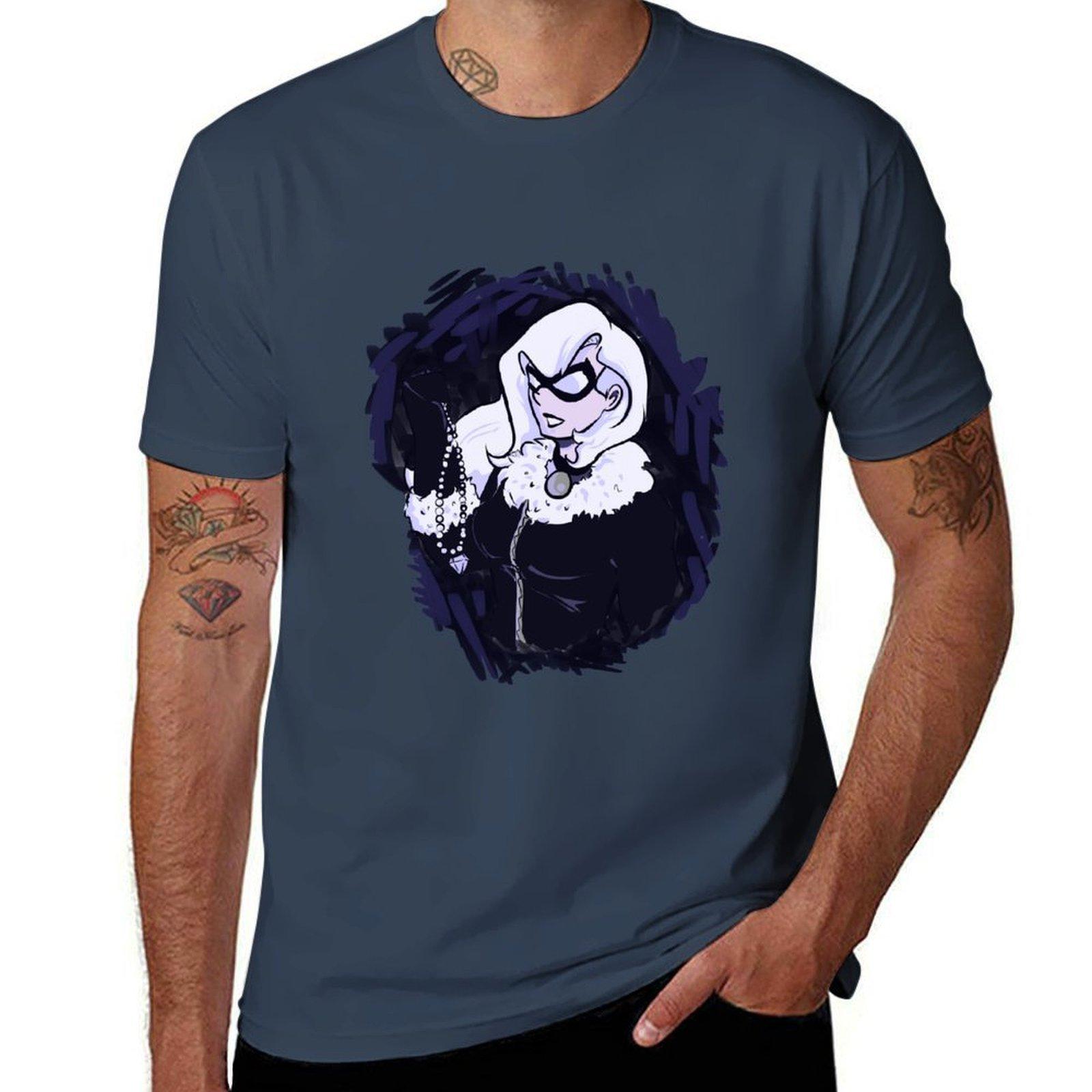 Black Cat Tshirt Work Wear Lightweight Tee S
