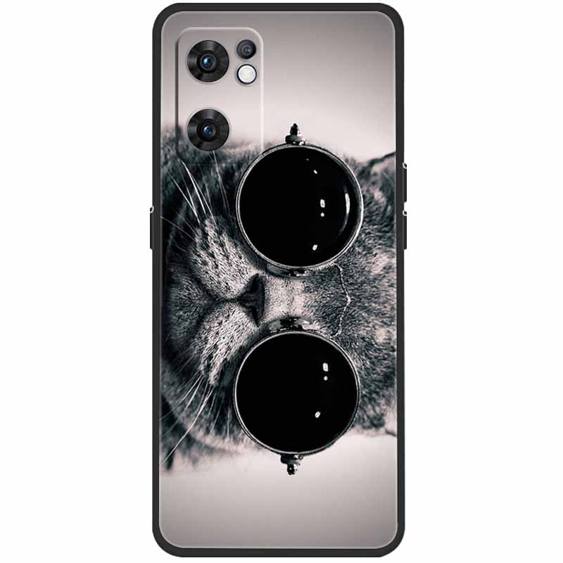 Hülle für Oppo Find X5 Lite Hülle Katze Weiches Silikon TPU Rückabdeckungen für Oppo Find X5 Lite 5G Hülle CPH2371 Stoßfest Coque Fundas