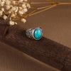 Zinc Zinc Alloy Western Country Ring Antique Vintage Ring Trendy Turquoise Ring  Girls