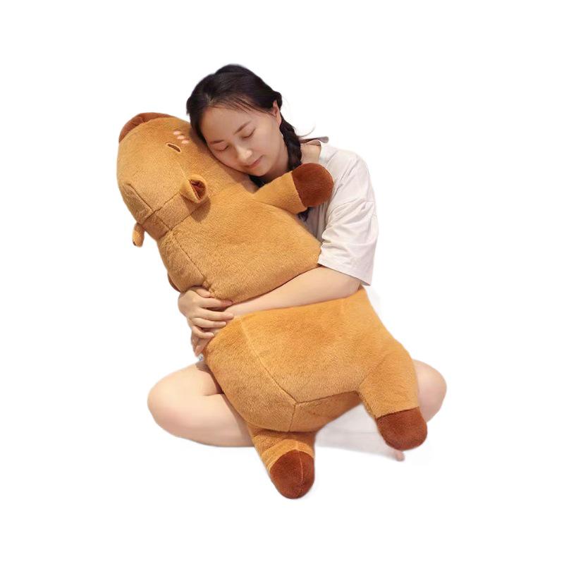 Capybara Plush Doll: Soft Sleeping Stuffed Toy Pillow Gift for Bestie