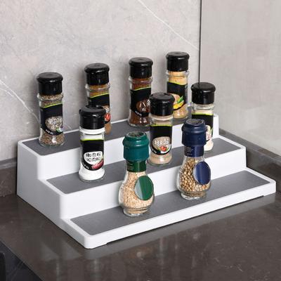 Étagère à sucre à 3 niveaux pour épices, cuisine domestique, étagère à étages, armoire, organisateur de bouteilles