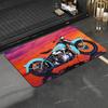 1pc Vintage Moto Bathroom Absorbent Mats Anti-Slip Mats Home Decor Supplies Carpets Home Kitchen Floor Mats