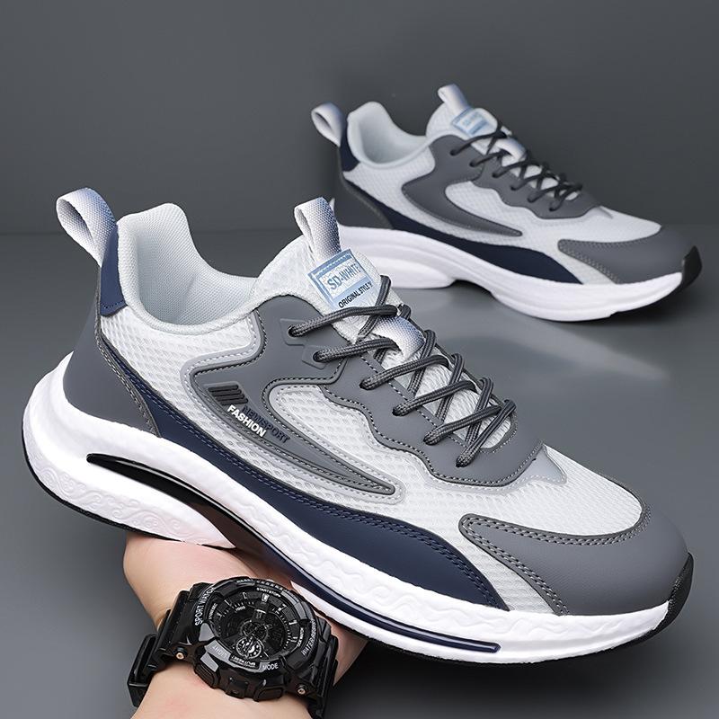 Men's Shoes Sports Shoes 2025 New Summer Mesh Breathable Soft Sole Cushioning Fashion Non-slip Wear-resistant Lightweight Casual Shoes