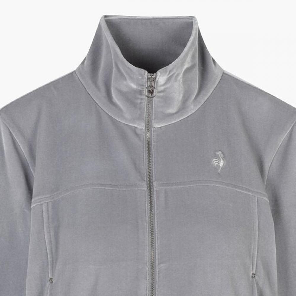 Le Coq Sportif Women S Velvet Slim Fit Stand Collar Zip Up Lgr Qp422ofto1