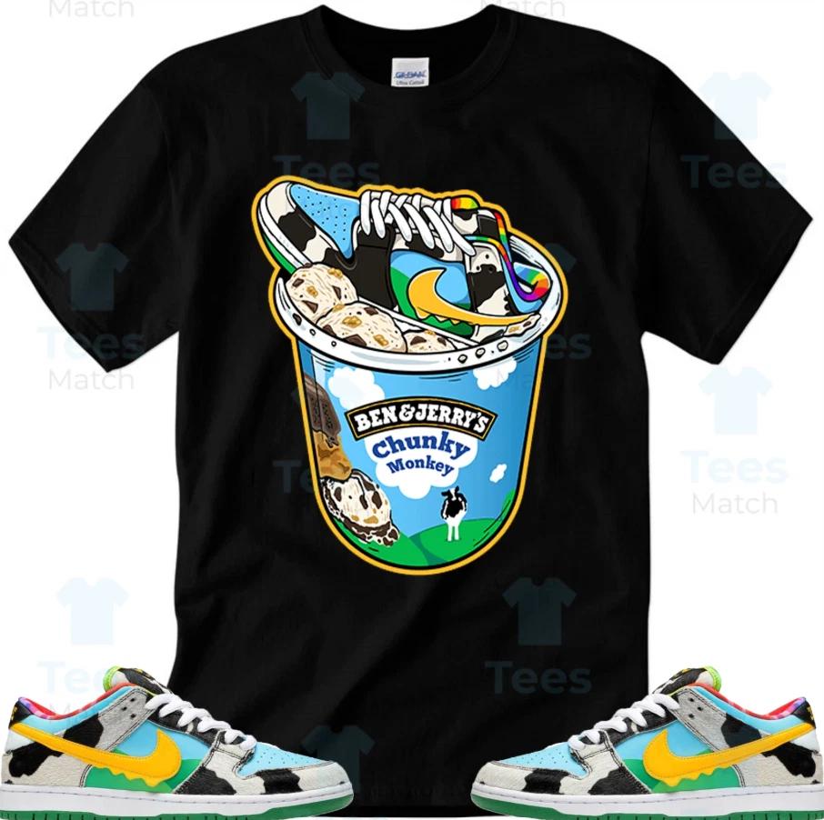 Chunky Dunky Pint T-Shirt Passend zu SB Dunk Low Ben & Jerry's Chunky Dunky - Schwarz S