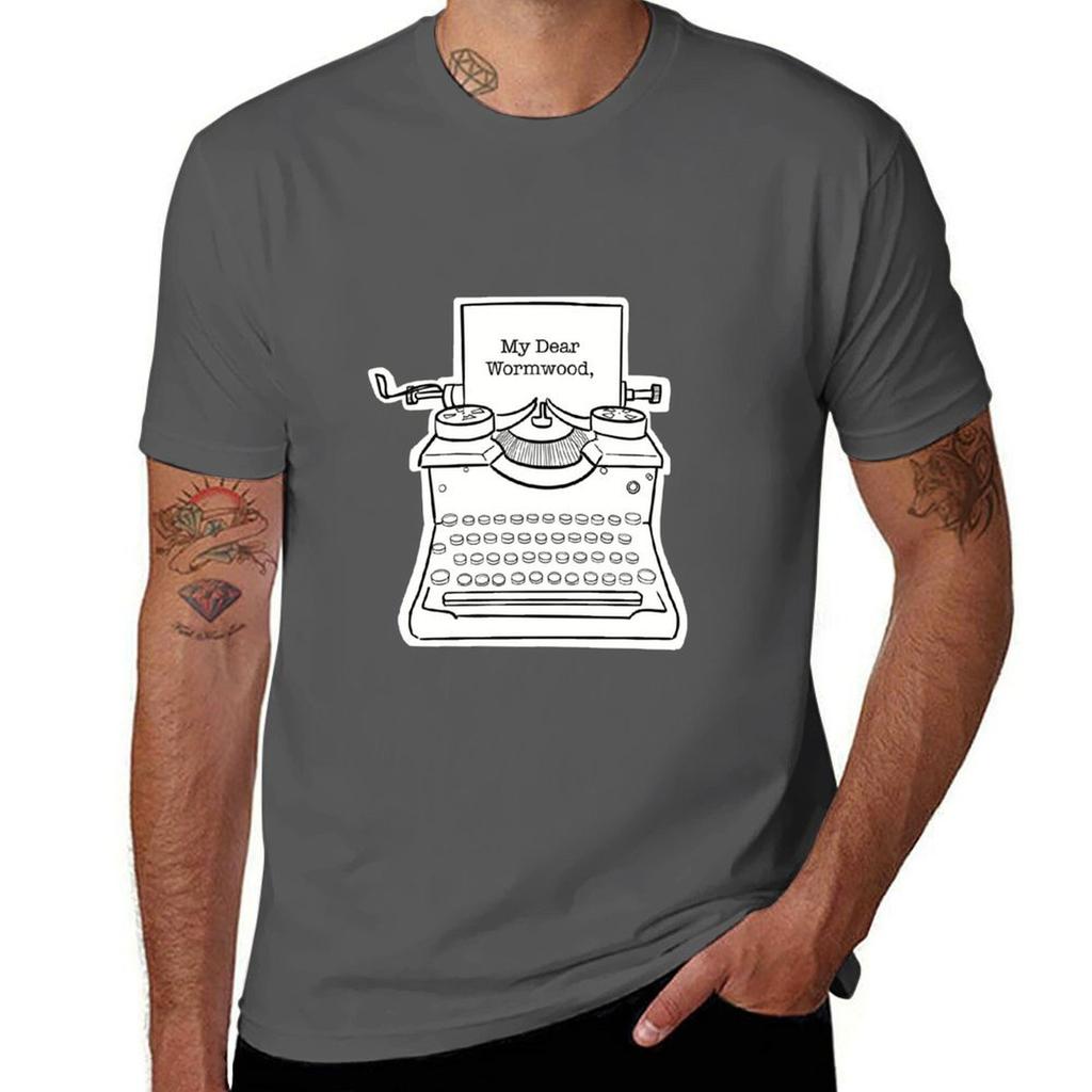 Screwtapes Typewriter Tshirt Soft Touch Basic Cotton Tshirt