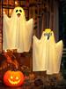 Halloween Ghost Pumpkin Lantern Pendant - Luminous Hanging Decoration for Spooky Indoor Scenes.