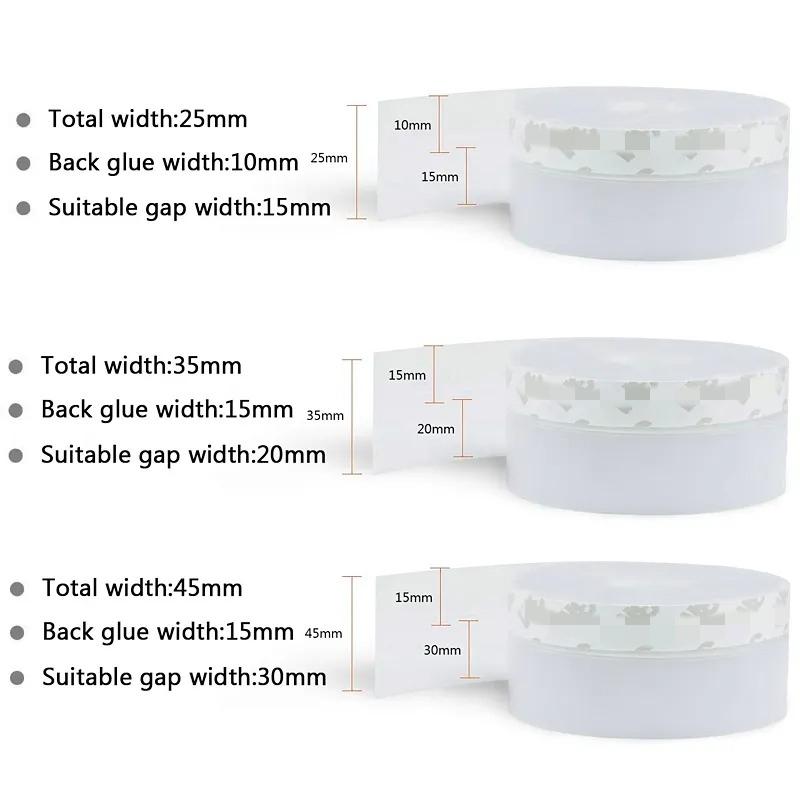 Self Adhesive Door Seal Strip 5M 10M Length Weatherstrip Windproof Dustproof Window Bottom Gap Cover Tape for Home Improvement