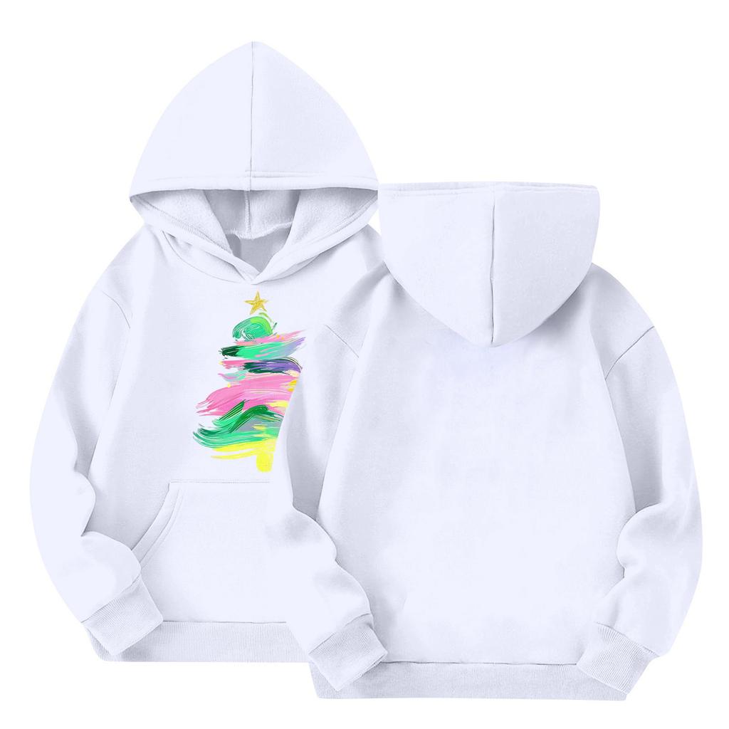 Children's Hoodies Loose Solid Color Hooded Sports Shirt Fashionable Sports Shirt