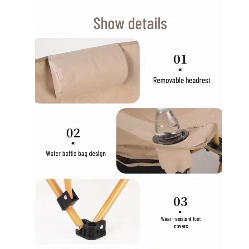 Portable High-Back Camping Chair with Headrest