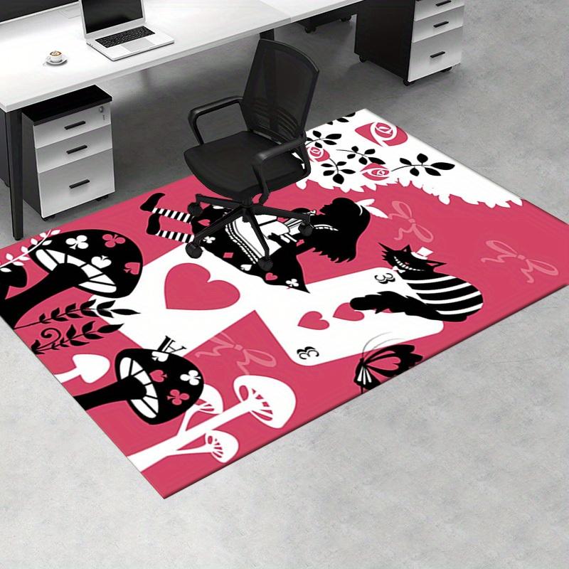 Office Rug Alice, Cheshire Cat theme 3D Printed Anti-Slip Rug-Machine Washable for Living Room