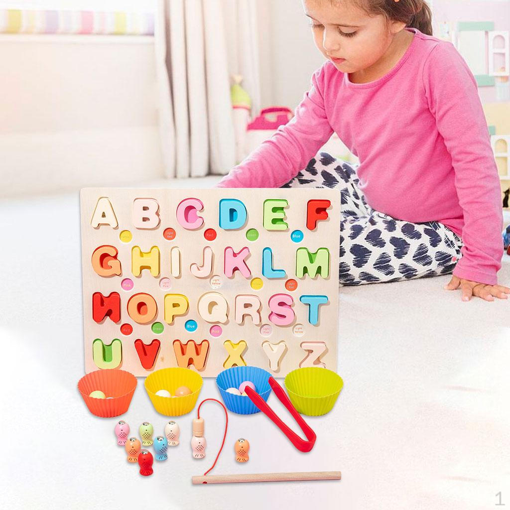 3 in 1 Wooden Board Game Early Development Toys for Children s Gifts Alphabet