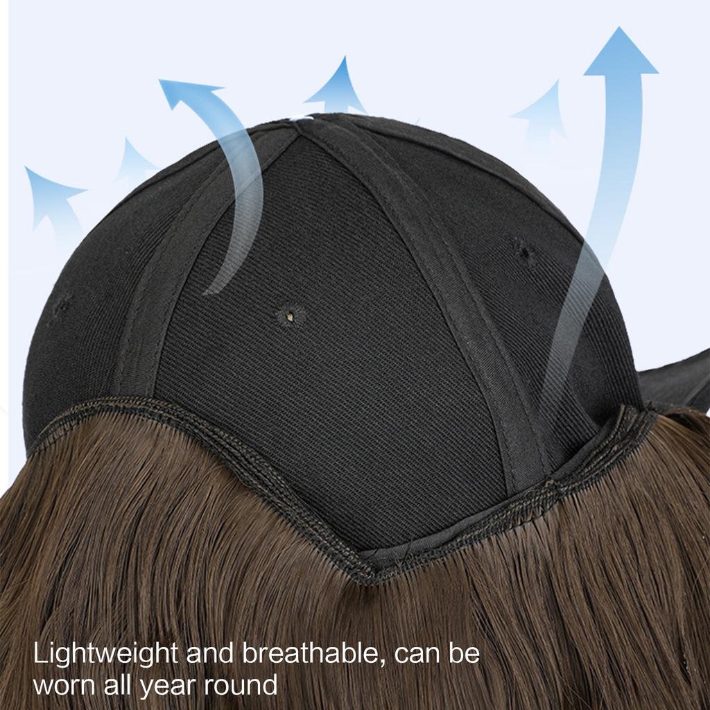 Women Short Curly Hair Cap Fashion Adjustable Baseball Hat with Wig Dress Up Accessories Fashion Bob Wig Hat Headwear