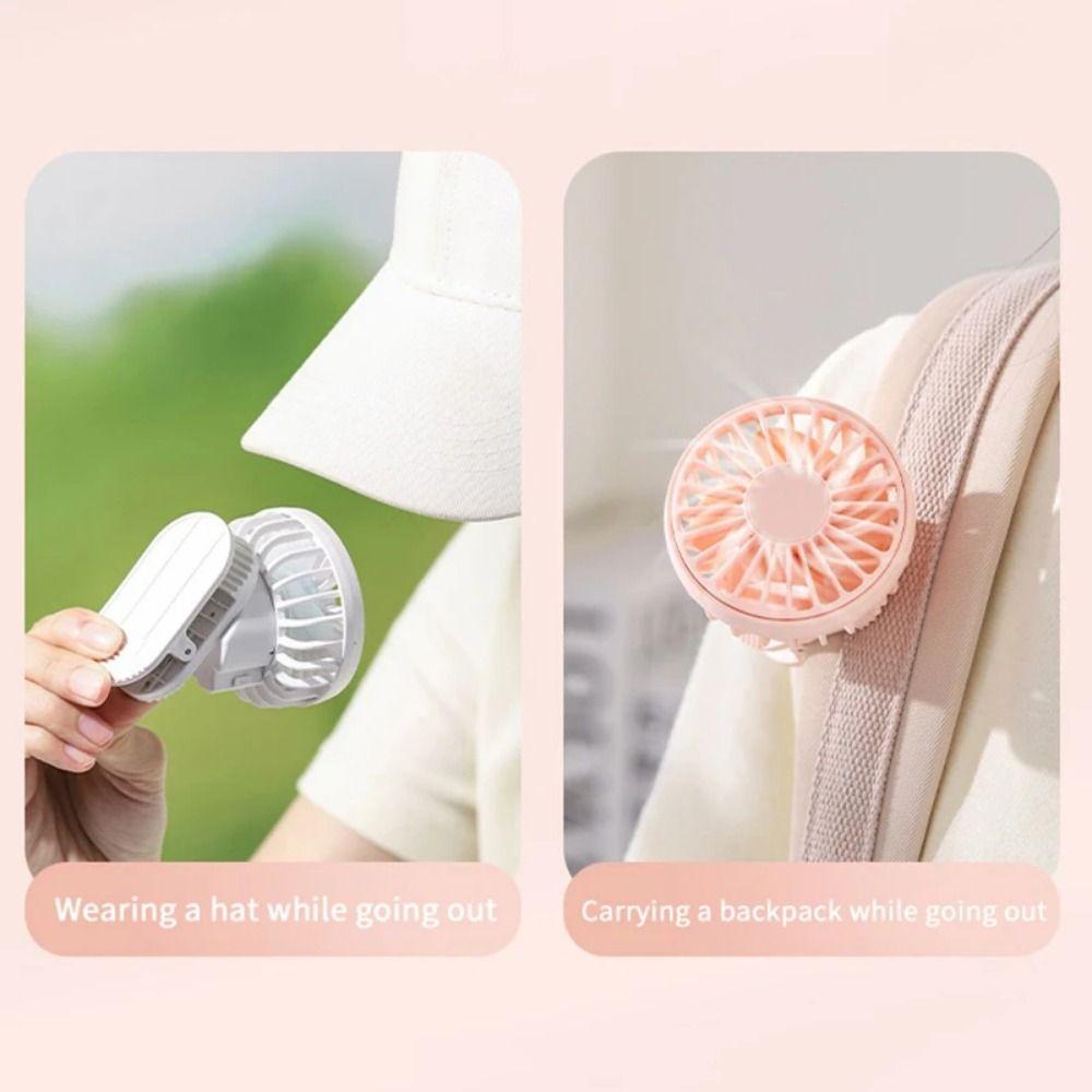 Low Noise Portable Solar Fan Adjustable Small Air Cooler Convenient Mini Solar Powered Fan  Sports