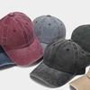 Sonnenschutz Wassergewaschen Herren Baseballkappe Mit Einem Kleinen Gesicht, Retro Used Und Vielseitig Trendige Entenschnabelmütze, Herren Großer He