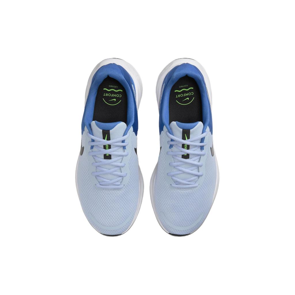 Nike Revolution 7 Extra Wide Light Armory Blue Men Sneakers Star-Blue Green-Strike Black FB8501-402