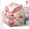 1pc rabbit flowers umbrella automatic open/close, 8-Rib Durable Frame, Compact Folding Design, Ideal Birthday/Holiday Gift  1119A