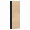 Office Cabinet Black Oak Effect 60 X 32 X 190 Cm Engineered Wood
