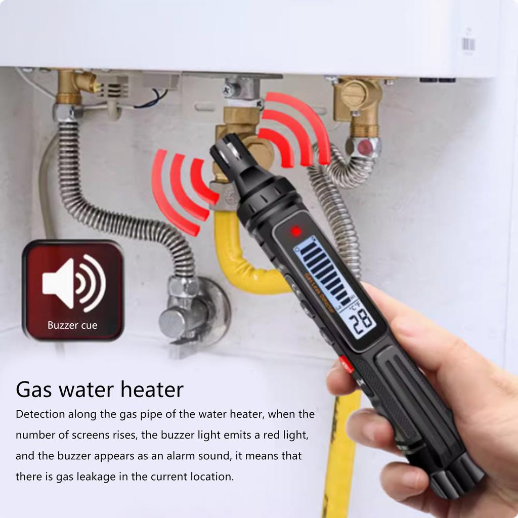 Portable Combustible Gas Leak Detector with Audible & Visual Alarm Natural Gas Leak Detector for Methane & Propane