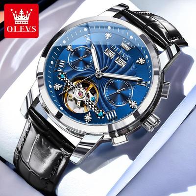 Orologi da Uomo OLEVS Automatici Meccanici Scheletrati Impermeabili Approvati da Julian Cheung