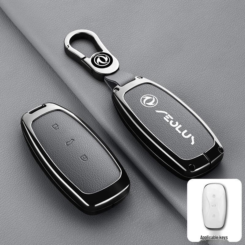 25 Dongfeng Fengshen L8/L7X 2026 Car Key Case - New Energy Protective Leather Cover with Buckle for Men & Women
