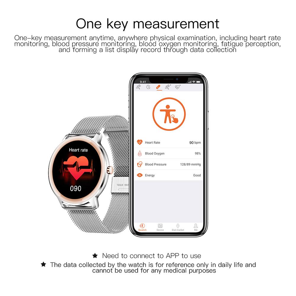 R18 7m Super Slim Women Smart Watch Full Touch Screen Heart Rate Monitor Blood Pressure Smartwatch For Android Ios Kw10