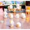Mini Wealth Cat Model Cartoon Animal Figurine Kawaii Animal Ornaments Resin Material Mini Resin Crafts Cat Figurine Home Decor