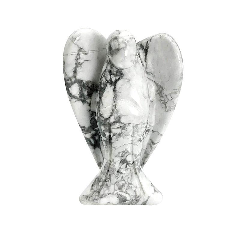 1.5inch Pocket Stone Healing Craft Angel Gemstone Hand Made Crystal Angels Carving Pendant