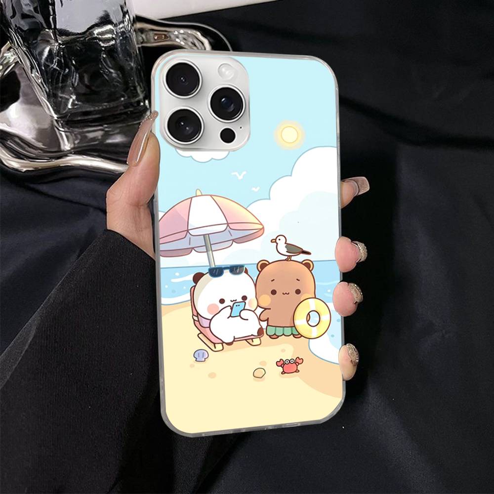 Cute Bubu Dudu Cartoon For IPhone 17 16 15 14 13 12 11 Plus Pro Max Satin Colorful Glossy Surface Phone Case